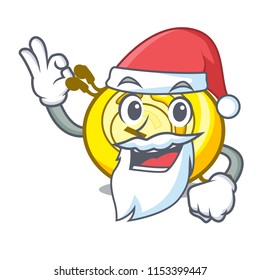 Santa CD player mascot cartoon