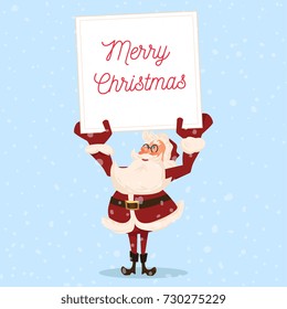 Santa character. Cartoon vector illustration.