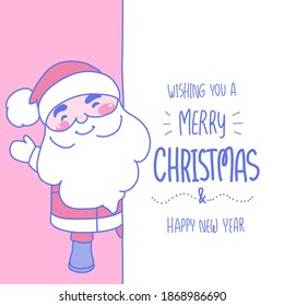 Santa character design of vector. Cartoon illustration style.