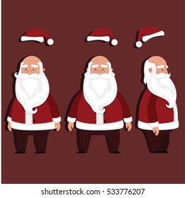 Santa character for design work and animation. Character Santa Claus is ready for animation.