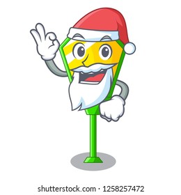 Santa character a lamp in post style