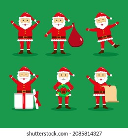 carácter santa en una ilustración vectorial