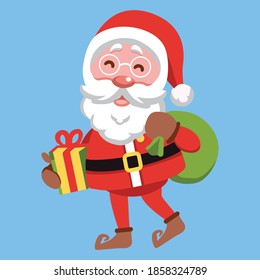 Santa characters for winter themed design needs.