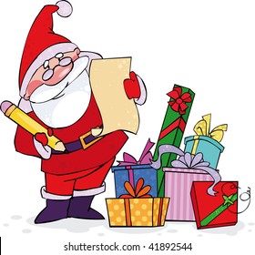 Santa checking his list