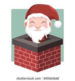 Santa in chimney