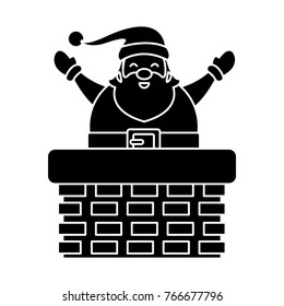 Santa in chimney