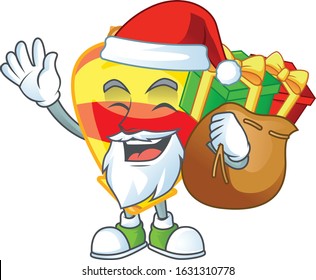 Santa chinese gold tops toy Cartoon character design having box of gift