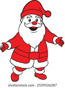 Santa Natal clip art design em branco plano fundo isolado transparente para cartão, camisa, capuz, moletom, vestuário, cartão, tag, caneca, ícone, cartaz ou distintivo