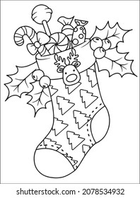 Santa and christmas coloring pages