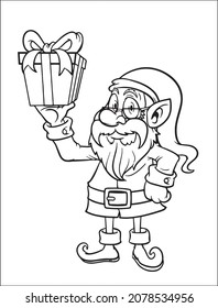 Santa and christmas coloring pages