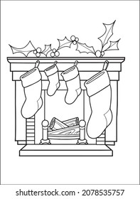 santa and christmas coloring pages