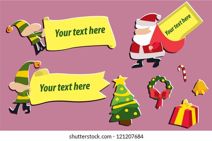 Santa and Christmas elf set