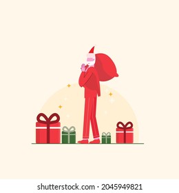 Santa Christmas Flat Design Illustration