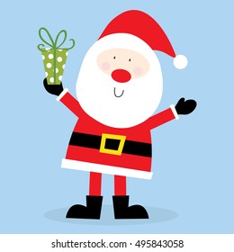 santa and christmas gift