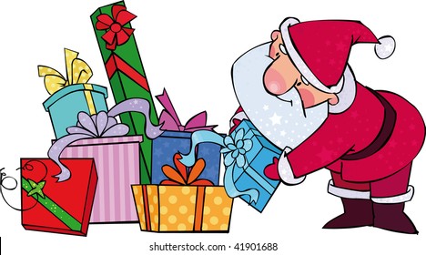 Santa with Christmas gifts