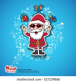 santa christmas gifts snow smile