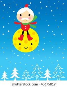 santa christmas greeting card