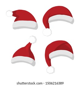 Santa Christmas hat vector illustration. 
