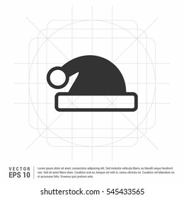 Santa christmas hat vector illustration. set icons

