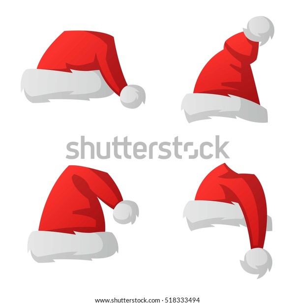 Weihnachtsmutze Vektorgrafik Roter Santa Hut Einzeln Auf Stock Vektorgrafik Lizenzfrei