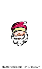 Santa Claus . Christmas holiday vector illustration in flat cartoon style