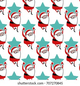 Santa Christmas pattern 
