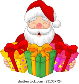 Santa with christmas presents