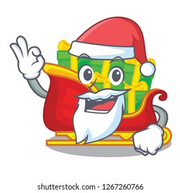 Santa christmas Santa sleigh isolated on mascot