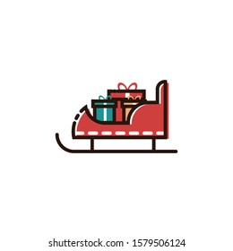 santa christmas train logo vector
