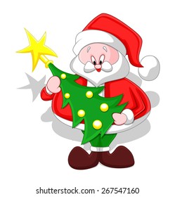 Santa with Christmas Tree