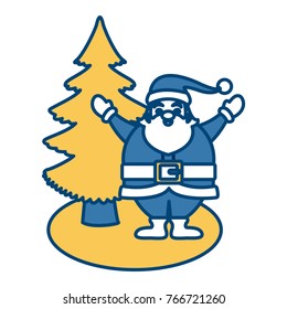 Santa with christmas tree
