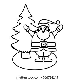 Santa with christmas tree