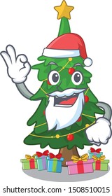 Santa christmas tree toy shaped a character