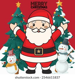 SANTA CHRISTMAS VECTOR DESIGN a simple design of ilustration 