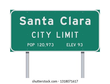 Santa Clara City Limit road sign