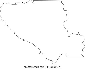 Santa Clara county map in the state of California