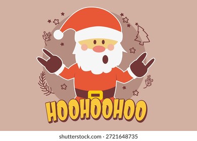 Santa classe é feliz, adequado para design de roupas infantis