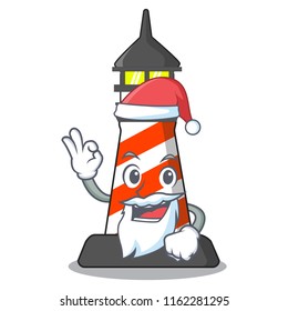 Santa classic cartoon lighthouse of red