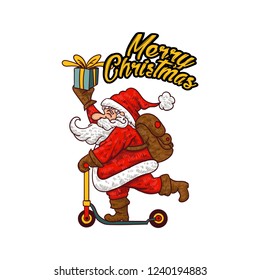 Santa claus 02, Isolated vector illustration on white background.