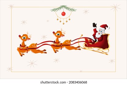 Santa Claus in 100% editable vector for Christmas