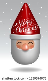santa claus 3d toy gift character design decorative vector illustration