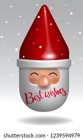 santa claus 3d toy gift character design decorative vector illustration