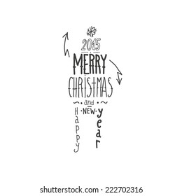 Santa Claus abstract, vector illustration