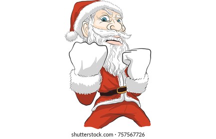Santa claus action vector