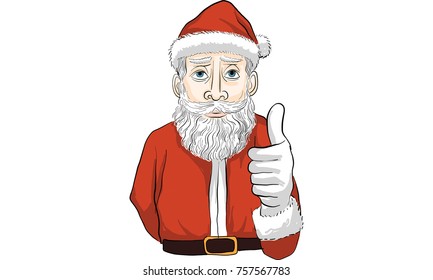 Santa claus action vector