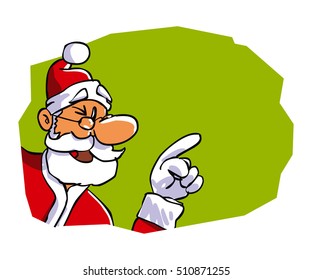 Santa Claus with advertising space