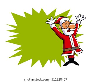 Santa Claus with advertising space