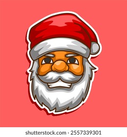 santa claus angry expression funny vector illustration