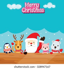Santa Claus, Animals On Wood, Merry Christmas, Xmas, Happy New Year, Objects, Festive, Celebrations