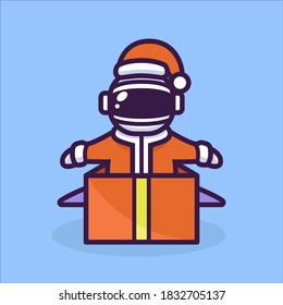 Santa Claus with astronaut costume